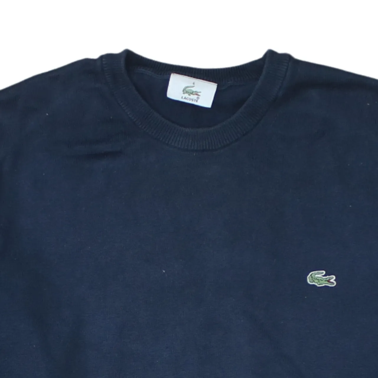Lacoste 90's Lightweight Crew Neck Sweatshirt Large Navy Blue sold by Vintage Club product image thumbnail 3