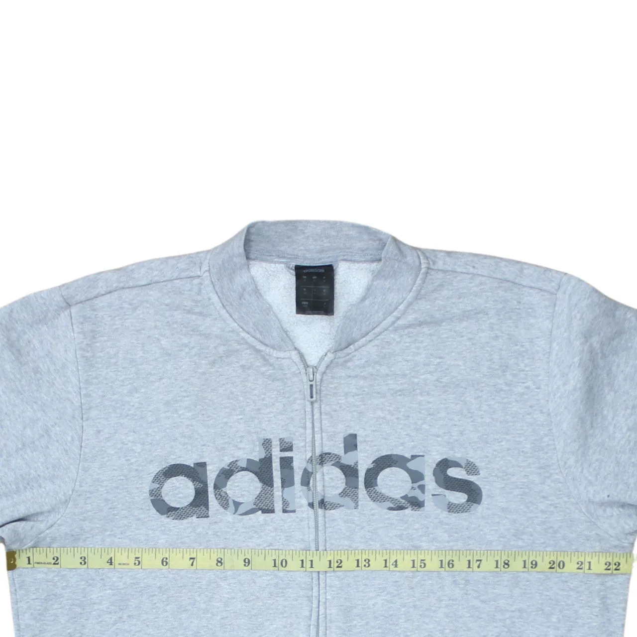Adidas 90's Spellout Full Zip Up Sweatshirt Medium Grey sold by Vintage Club product image thumbnail 5