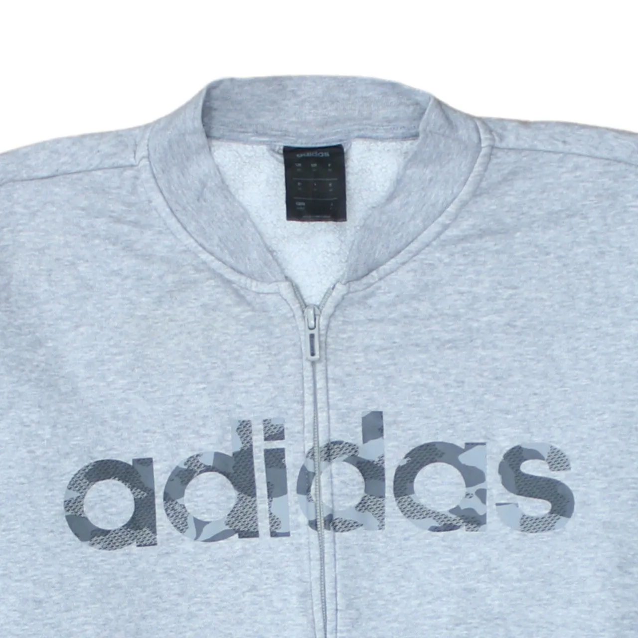 Adidas 90's Spellout Full Zip Up Sweatshirt Medium Grey sold by Vintage Club product image thumbnail 3