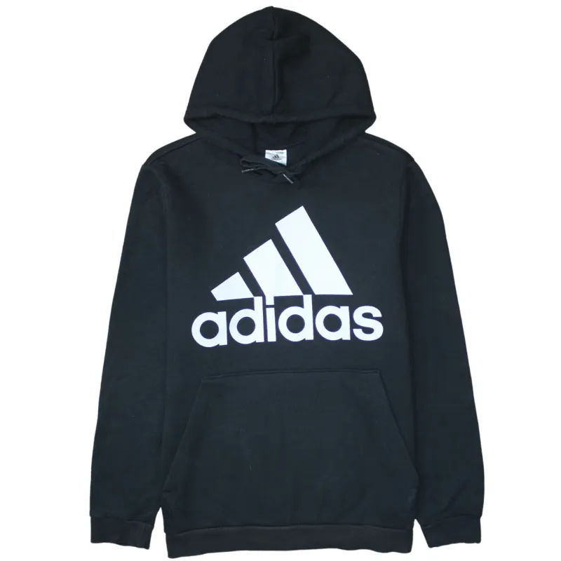 Adidas 90's Spellout Pullover Hoodie Large Black sold by Vintage Club