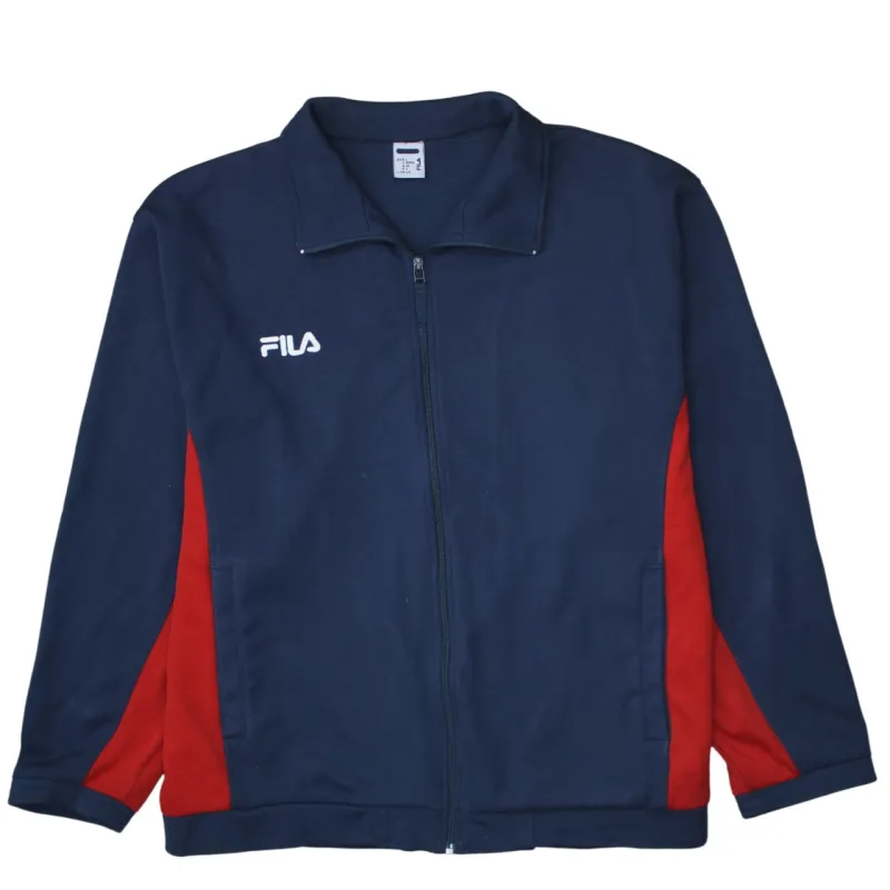 Fila 90's Lightweight Full Zip Up Sweatshirt Large Navy Blue sold by Vintage Club