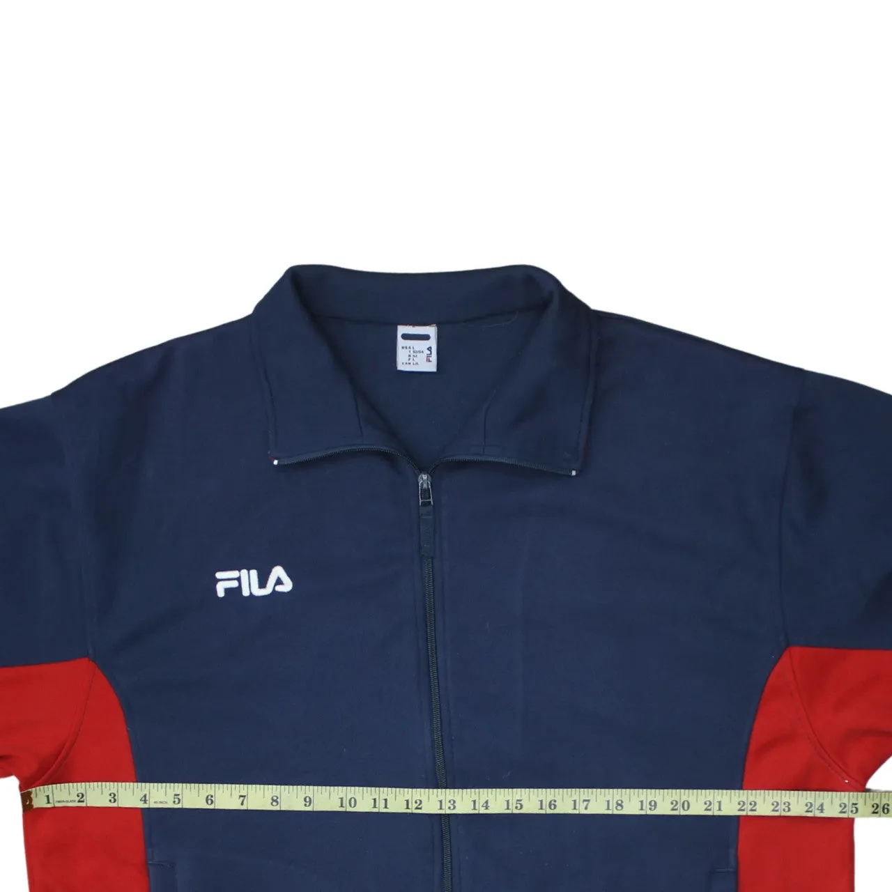 Fila 90's Lightweight Full Zip Up Sweatshirt Large Navy Blue sold by Vintage Club product image thumbnail 5