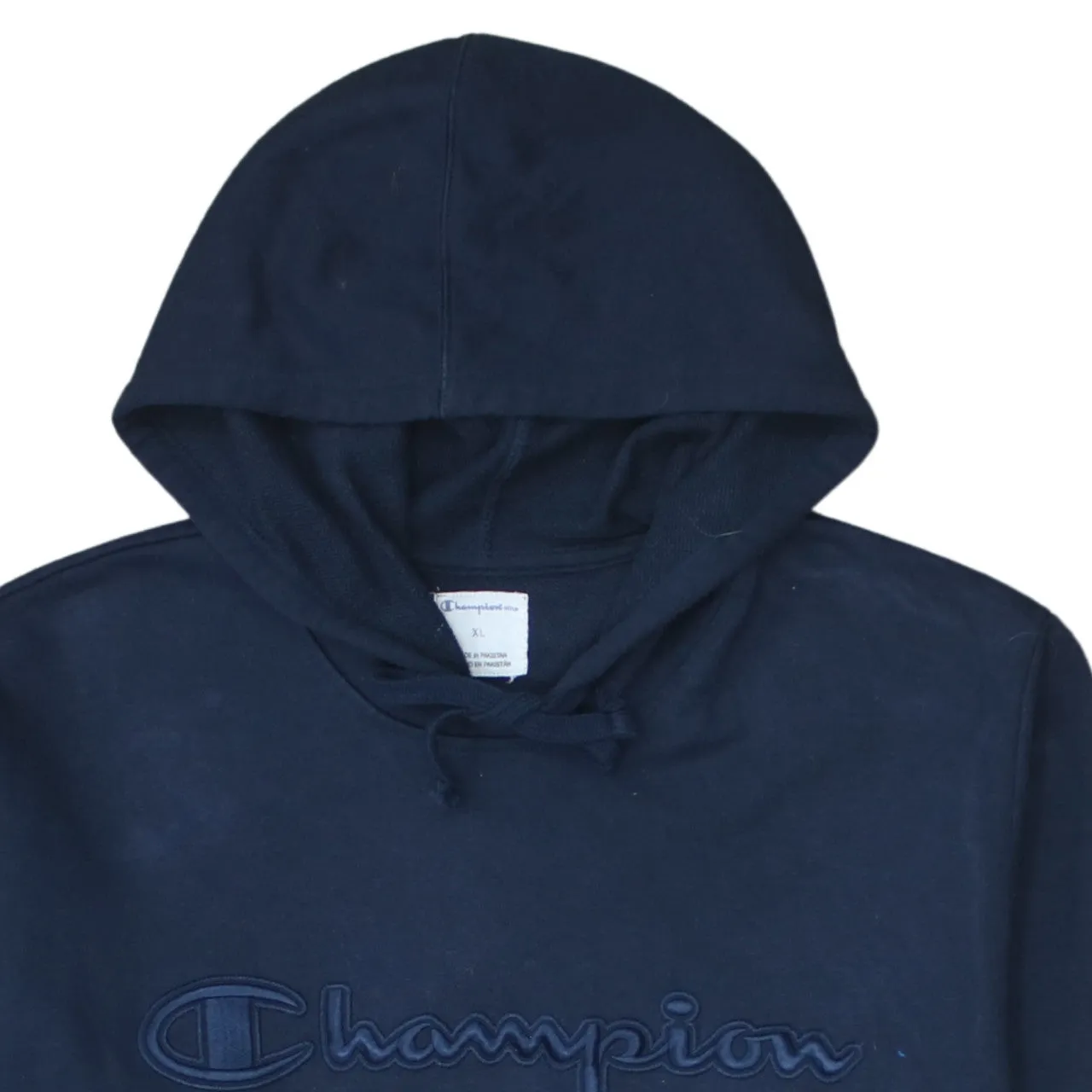 Champion 90's Spellout Pullover Hoodie XLarge Navy Blue sold by Vintage Club product image thumbnail 3