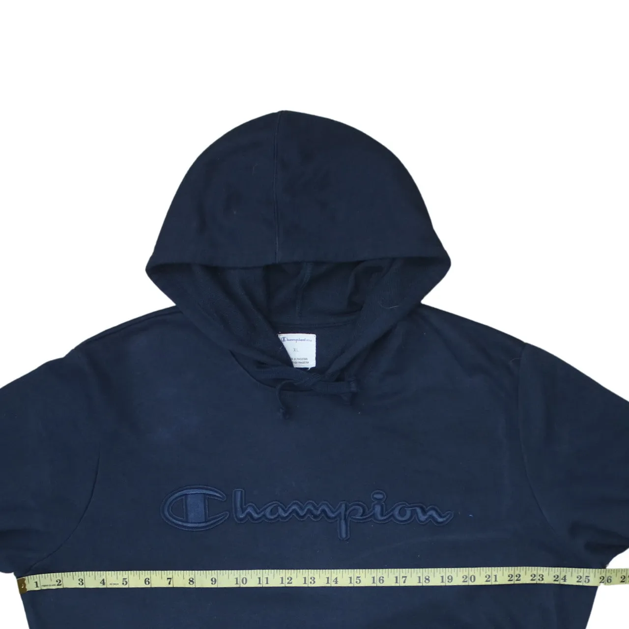 Champion 90's Spellout Pullover Hoodie XLarge Navy Blue sold by Vintage Club product image thumbnail 5
