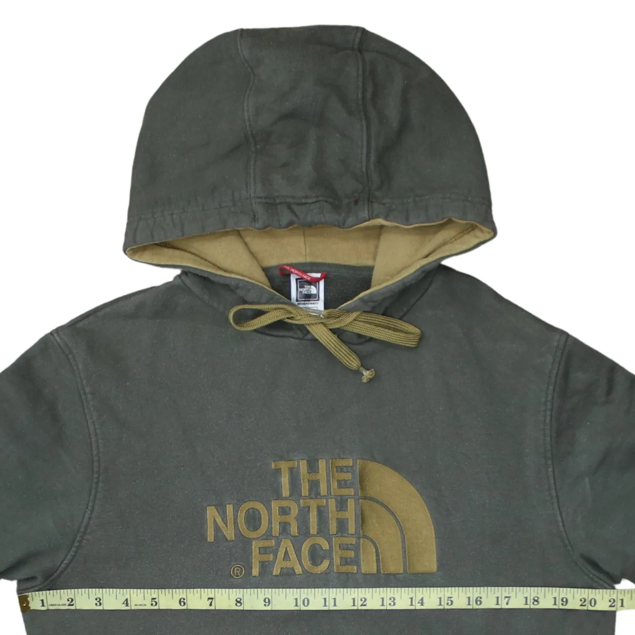 The North Face 90's Spellout Pullover Hoodie Medium Green sold by Vintage Club product image thumbnail 5