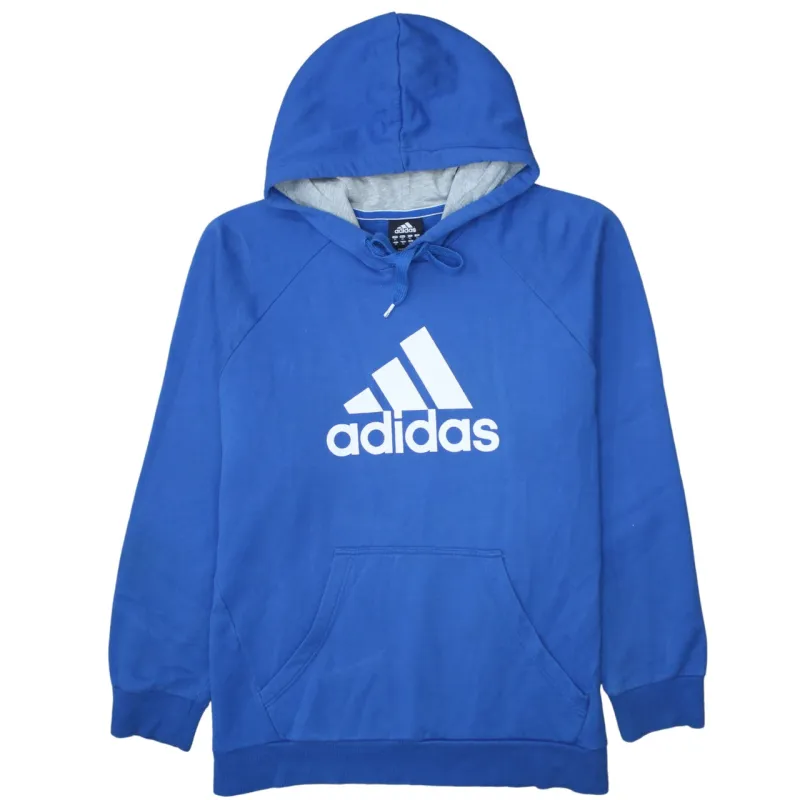 Adidas 90's Spellout Pullover Hoodie XLarge Blue sold by Vintage Club