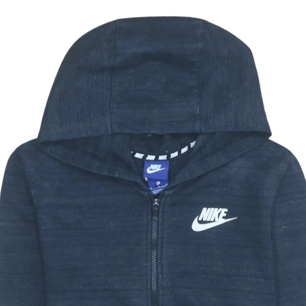 Nike 90's Swoosh Full Zip Up Hoodie Medium Black sold by Vintage Club product image thumbnail 3
