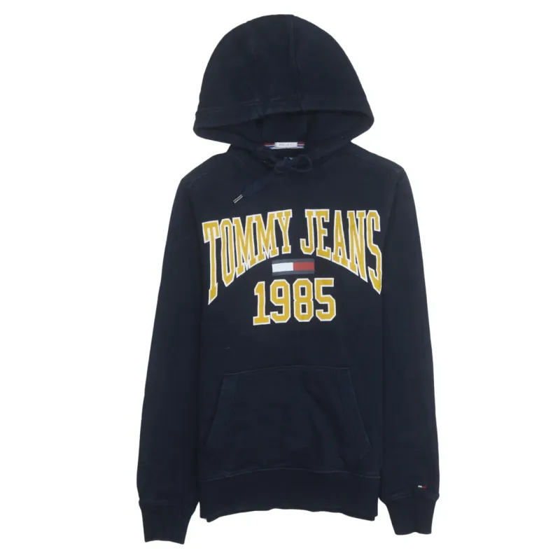 Tommy Jeans 90's Spellout Pullover Hoodie XSmall Navy Blue made by Vintage Club