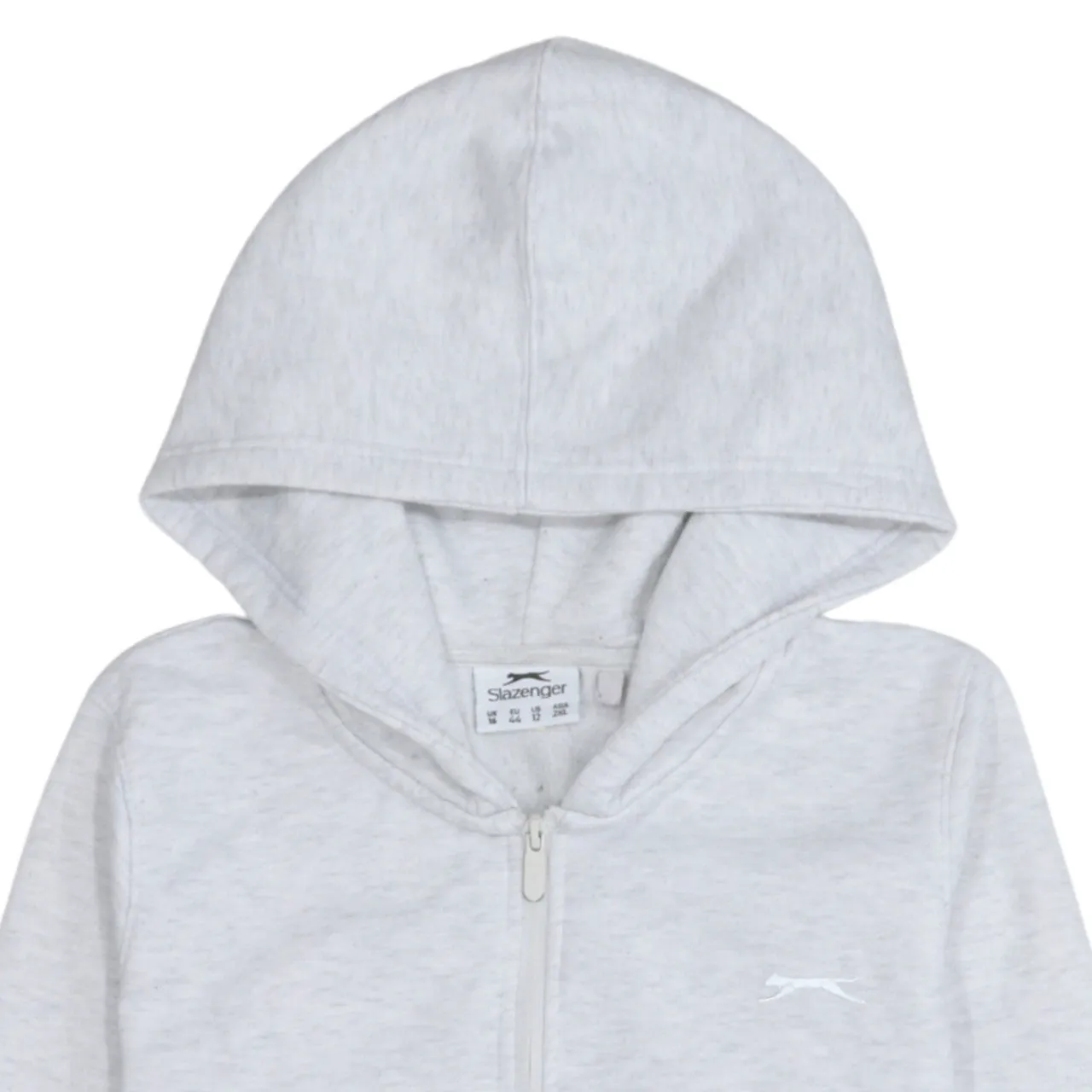 Slazenger 90's Lightweight Full Zip Up Hoodie Large Grey sold by Vintage Club product image thumbnail 3