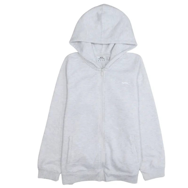 Slazenger 90's Lightweight Full Zip Up Hoodie Large  Grey made by Vintage Club