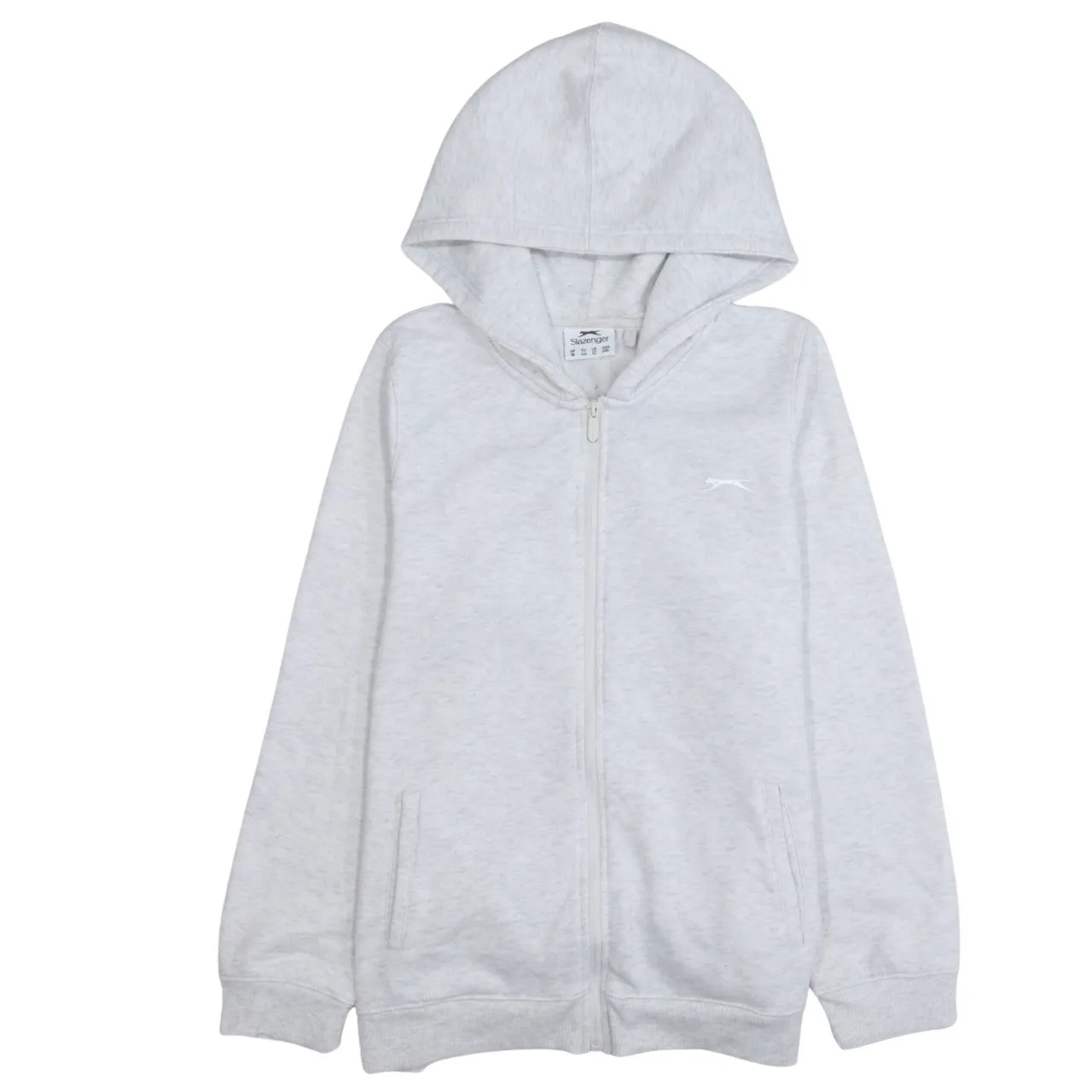 Slazenger 90's Lightweight Full Zip Up Hoodie Large Grey sold by Vintage Club