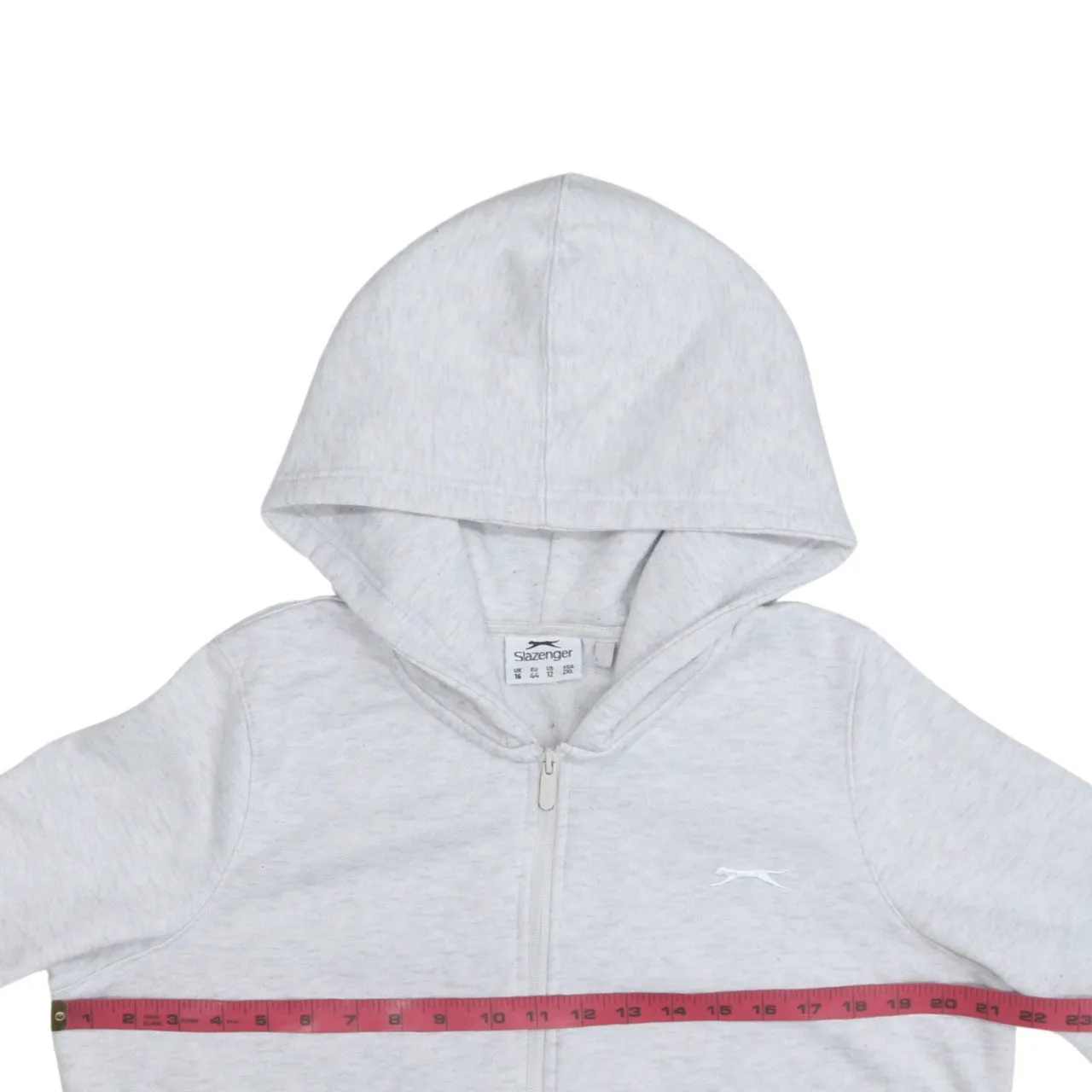 Slazenger 90's Lightweight Full Zip Up Hoodie Large Grey sold by Vintage Club product image thumbnail 5