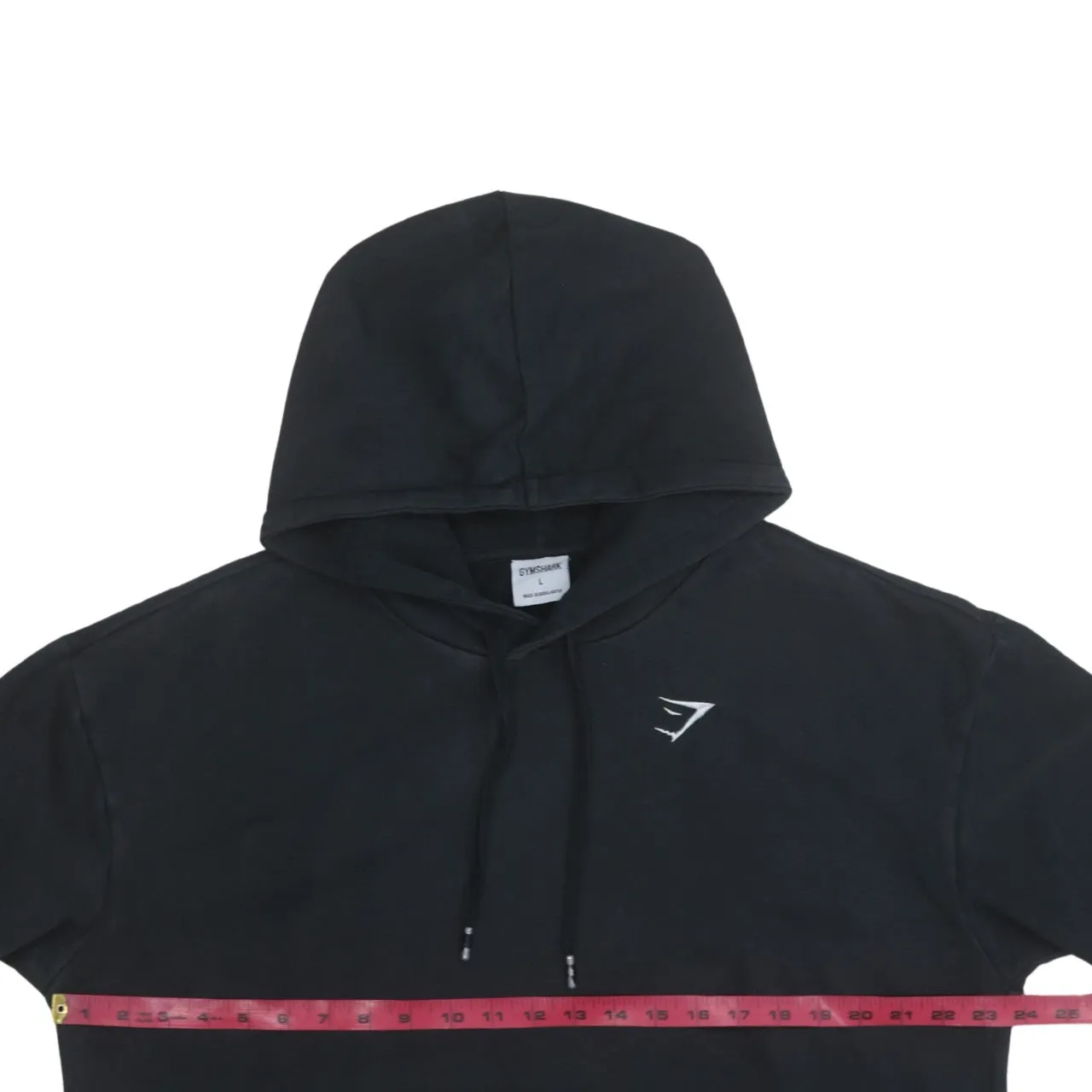 Gym Shark 90's Drawstring Pockets Pullover Hoodie Large Black sold by Vintage Club product image thumbnail 5