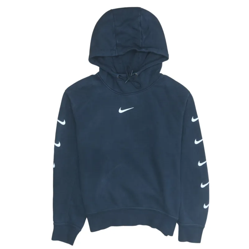 Nike 90's Center Middle Swoosh Pullover Hoodie Large Black sold by Vintage Club