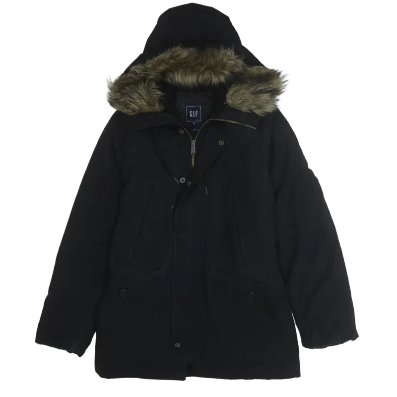 Gap 90's Heavyweight Full Zip Up Parka XSmall Black made by GAP