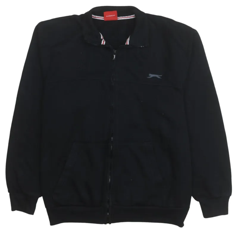 Slazenger 90's Lightweight Full Zip Up Sweatshirt Large Black made by Slazenger