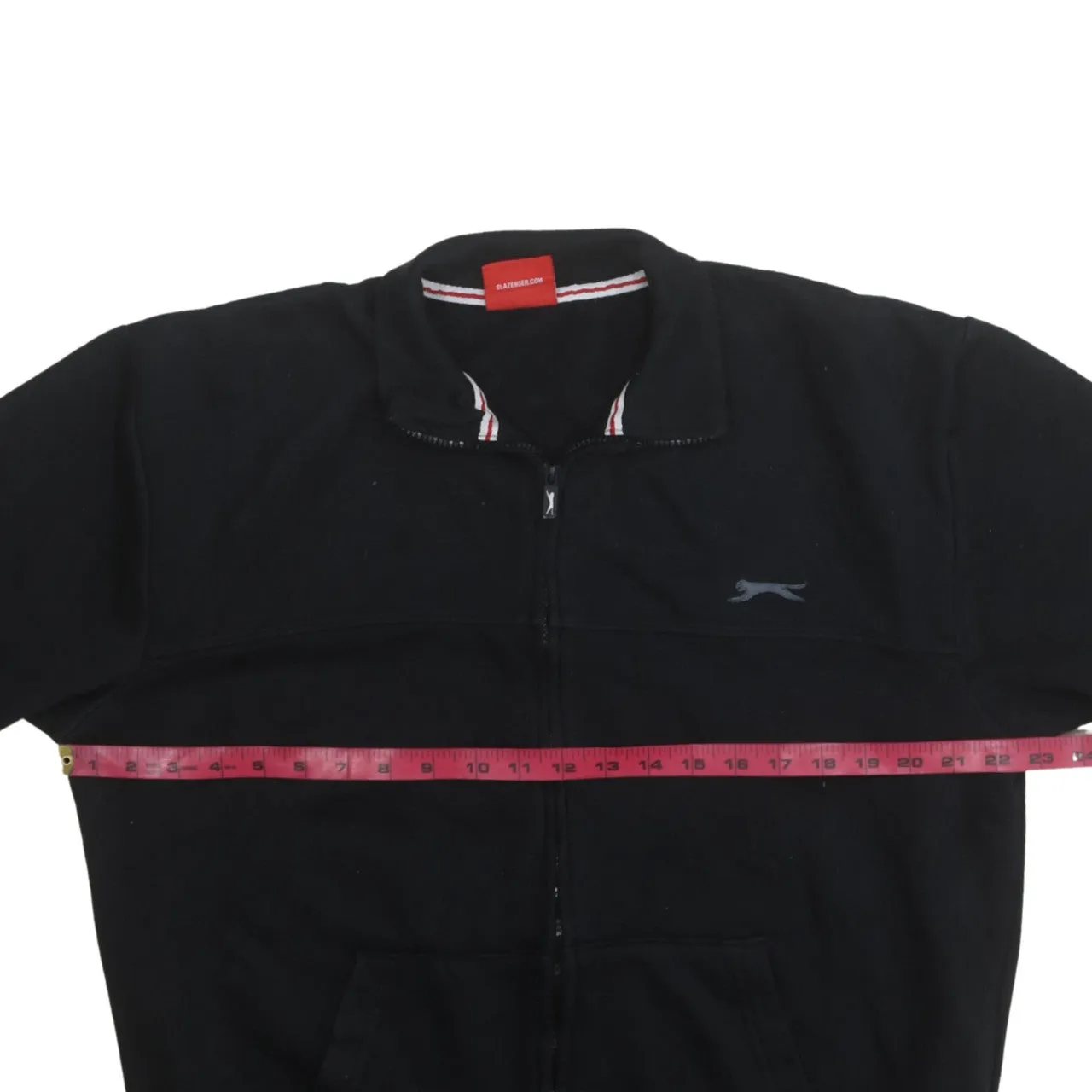 Slazenger 90's Lightweight Full Zip Up Sweatshirt Large Black sold by Vintage Club product image thumbnail 5