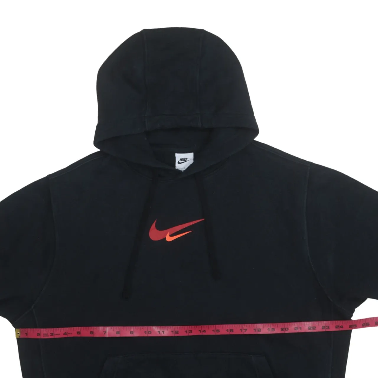Nike 90's Center Middle Swoosh Pullover Hoodie Large Black sold by Vintage Club product image thumbnail 5