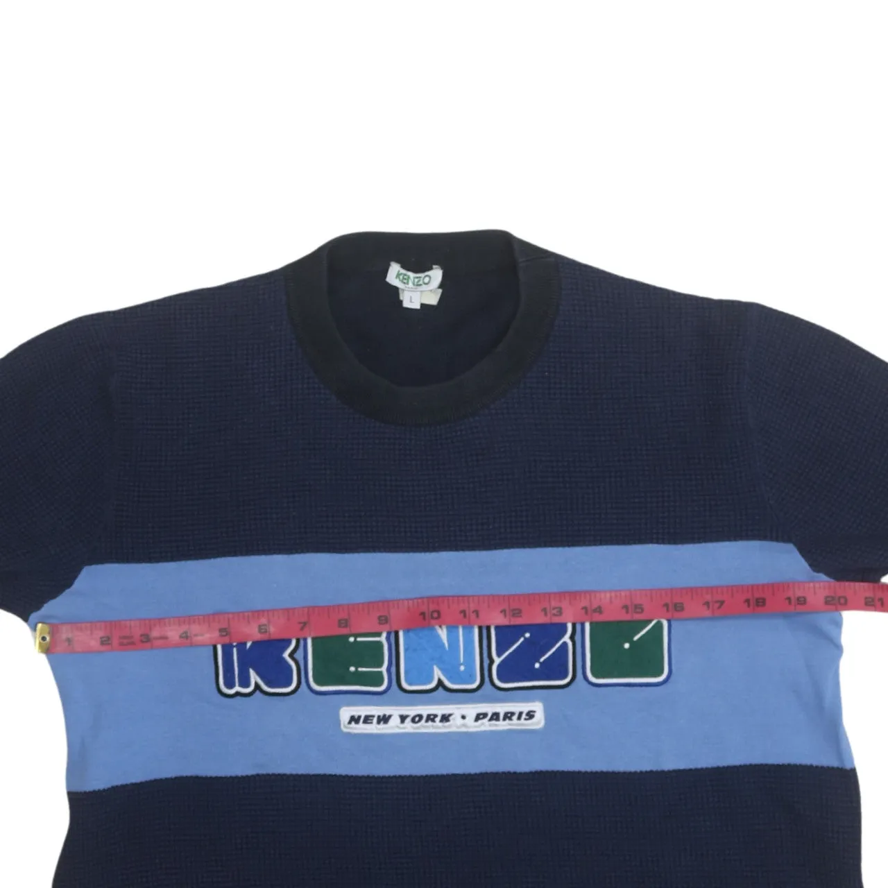 Kenzo 90's Spellout Crew Neck Sweatshirt Large Navy Blue sold by Vintage Club product image thumbnail 5