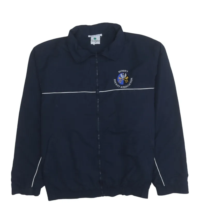 Retro 90's Lightweight Full Zip Up Windbreaker Medium Navy Blue sold by Vintage Club