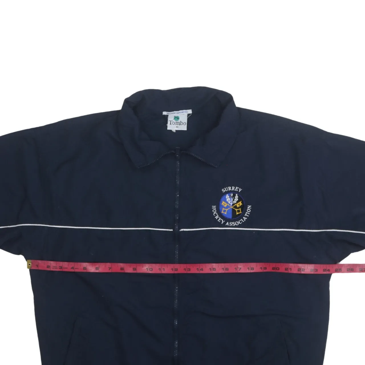 Retro 90's Lightweight Full Zip Up Windbreaker Medium Navy Blue sold by Vintage Club product image thumbnail 5