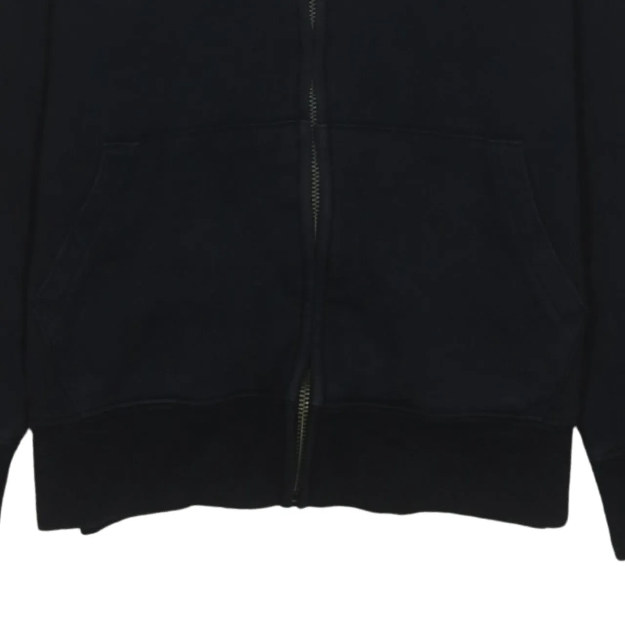 Russell Athletic 90's Drawstring Pockets Full Zip Up Hoodie Small Black sold by Vintage Club product image thumbnail 4