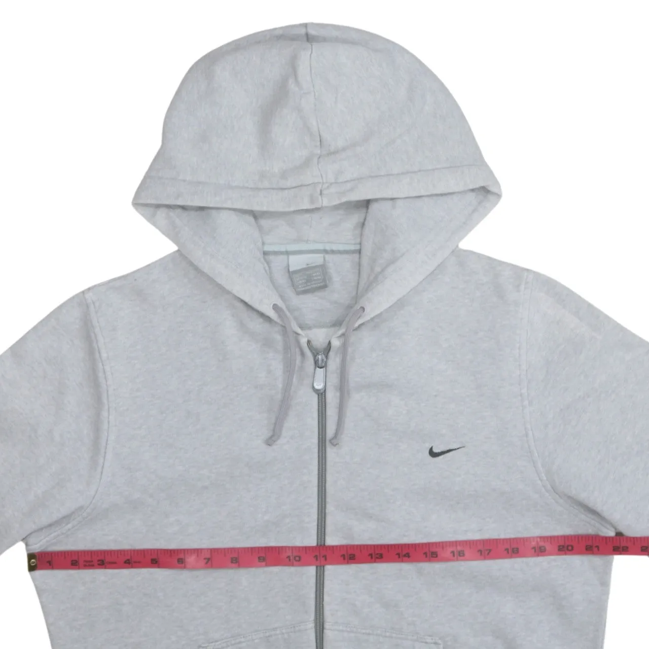 Nike 90's Swoosh Full Zip Up Hoodie Small Grey sold by Vintage Club product image thumbnail 5