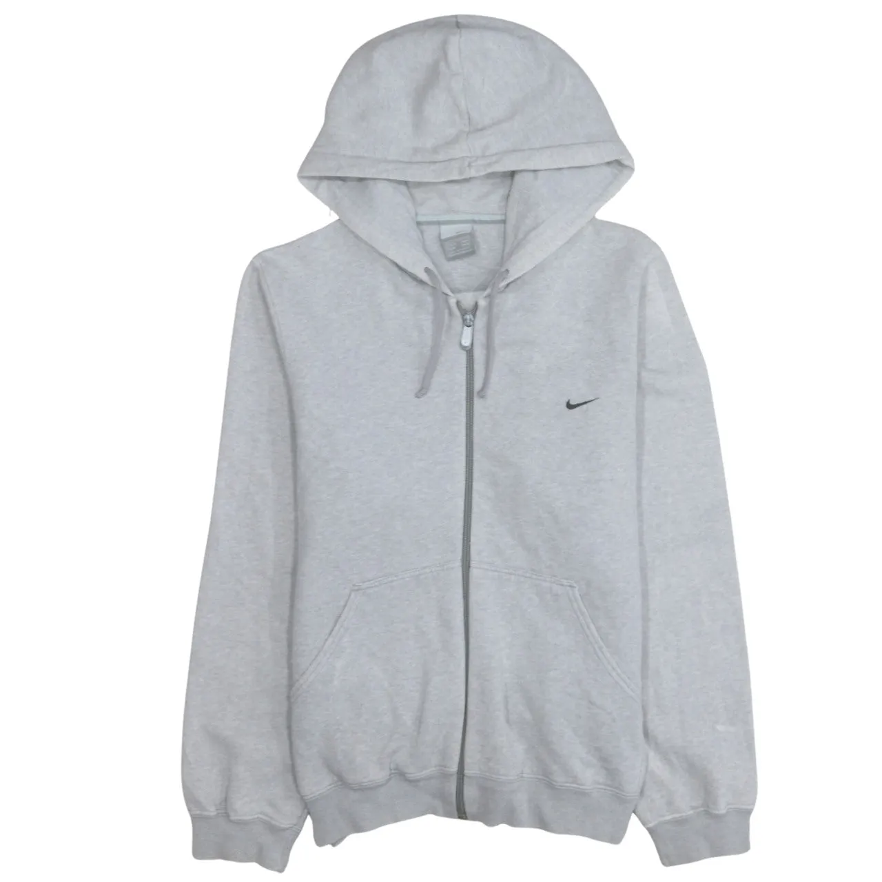 Nike 90's Swoosh Full Zip Up Hoodie Small Grey sold by Vintage Club