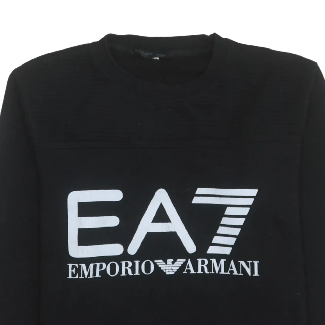 Emporio Armani 90's Spellout Crew Neck Sweatshirt Medium Black sold by Vintage Club product image thumbnail 3