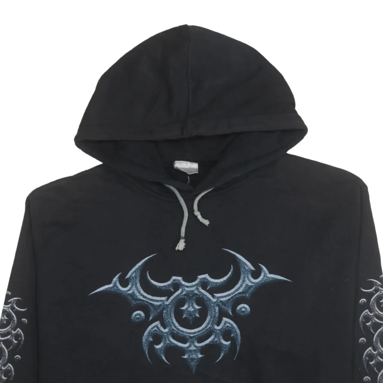 Retro 90's Drawstring Pockets Pullover Hoodie XLarge Black sold by Vintage Club product image thumbnail 3