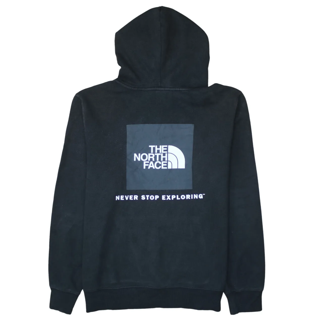 The North Face 90's Drawstring Pockets Pullover Hoodie Medium Black sold by Vintage Club product image thumbnail 2