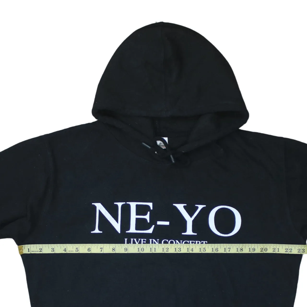 Retro 90's Drawstring Pockets Pullover Hoodie Medium Black sold by Vintage Club product image thumbnail 5