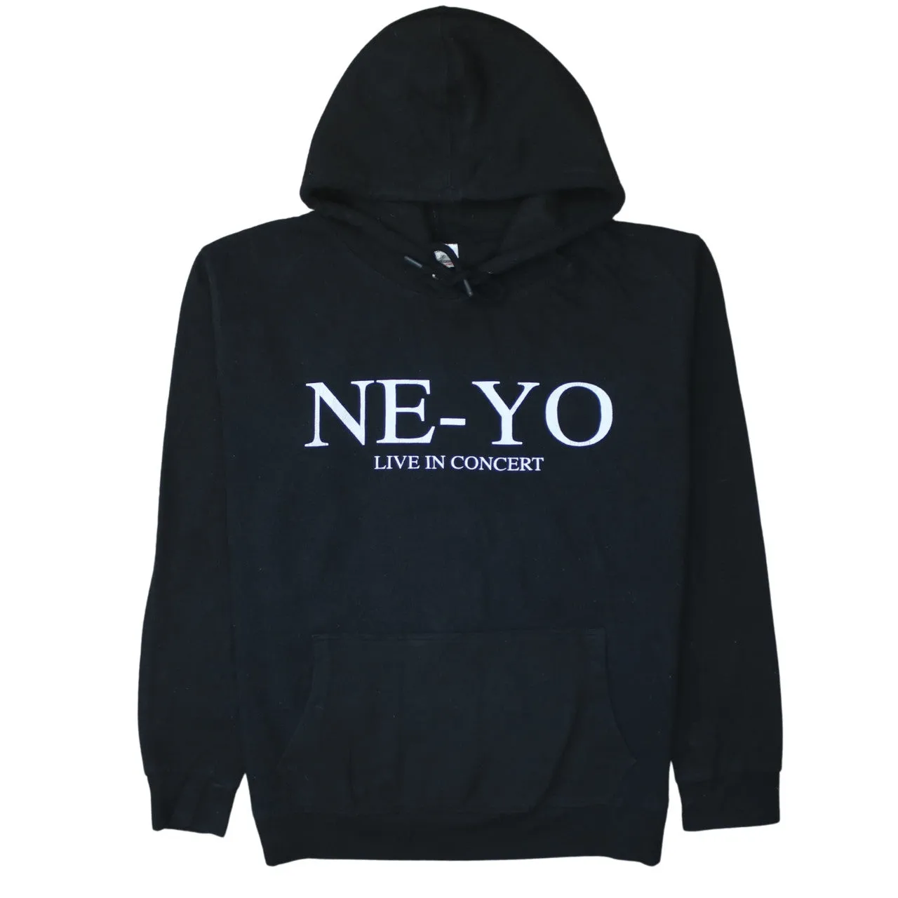 Retro 90's Drawstring Pockets Pullover Hoodie Medium Black sold by Vintage Club