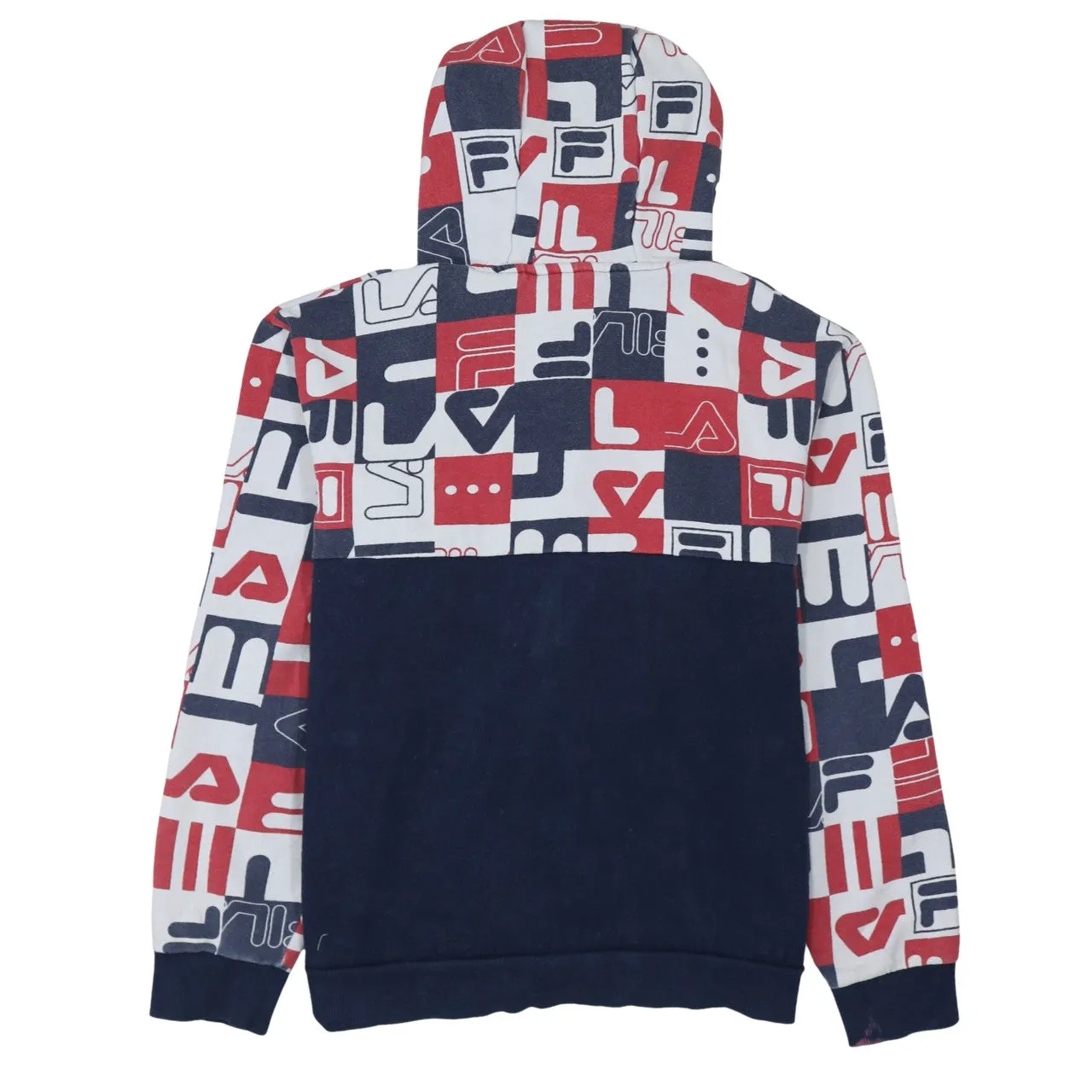 Fila 90's Plain Full Zip Up Hoodie XLarge Navy Blue sold by Vintage Club product image thumbnail 2