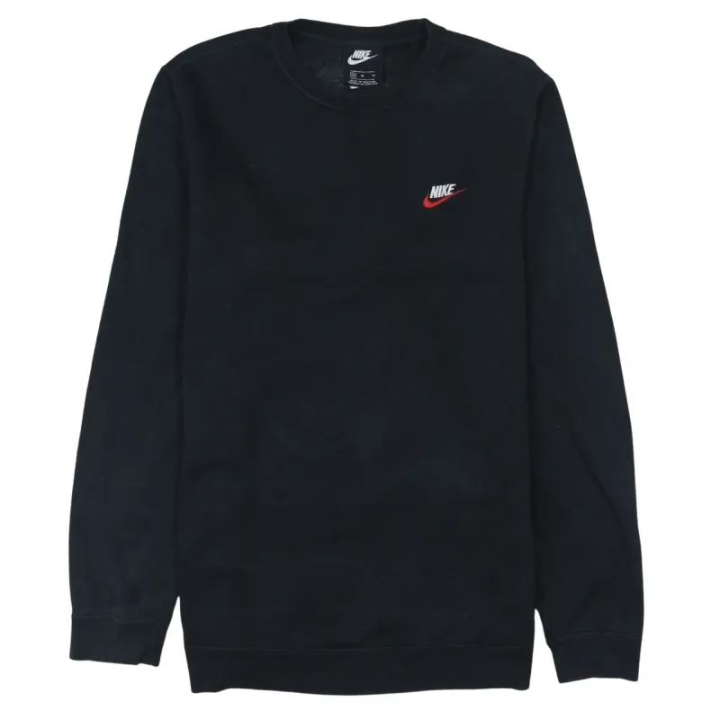 Nike 90's Swoosh Crew Neck Sweatshirt Medium Black sold by Vintage Club