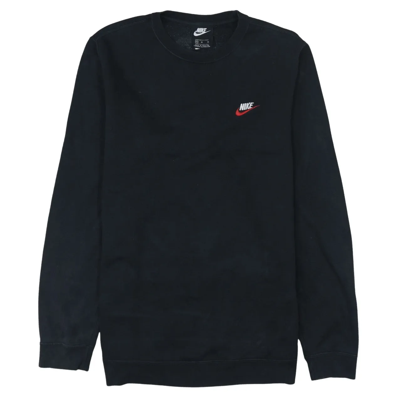 Nike 90's Swoosh Crew Neck Sweatshirt Medium Black sold by Vintage Club