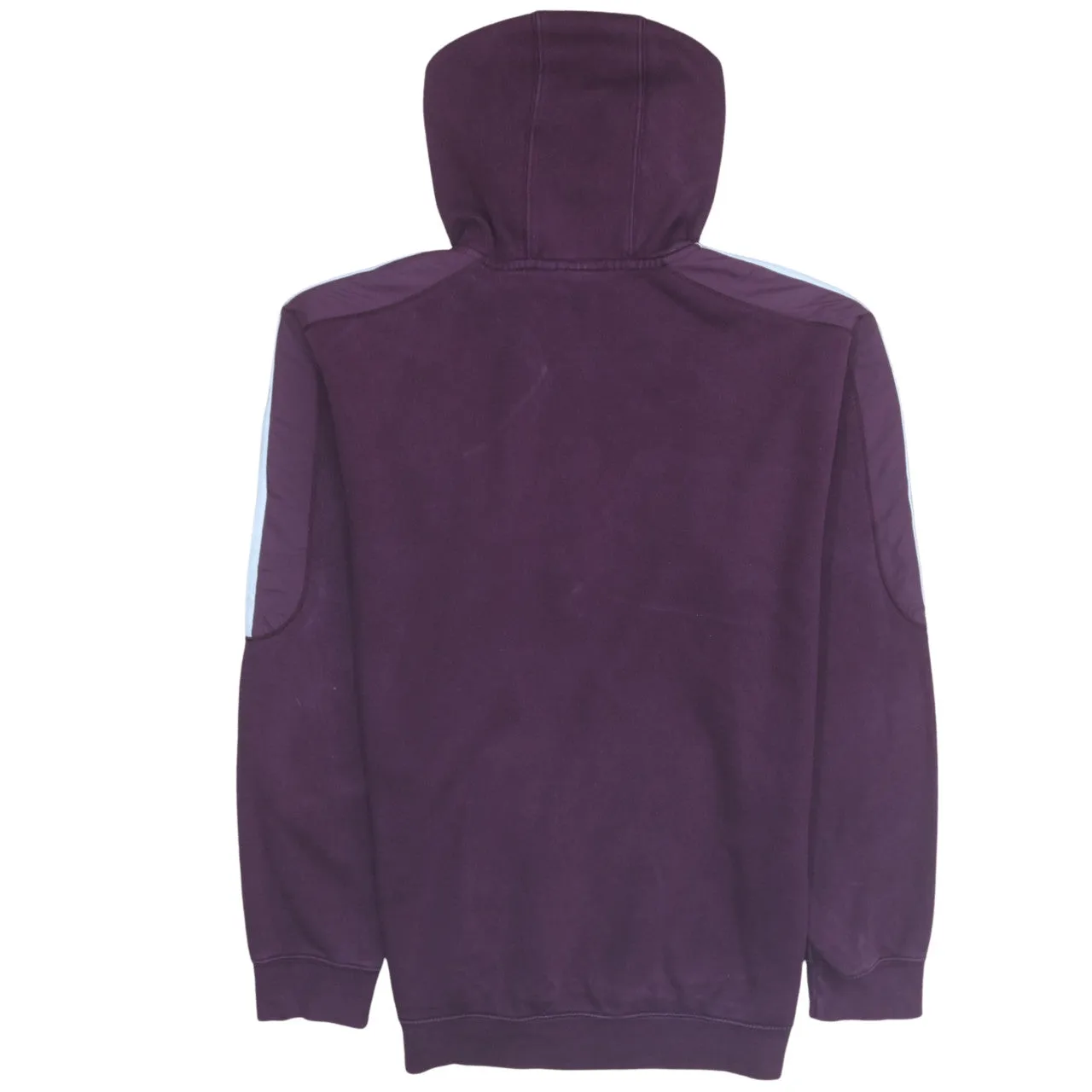 Adidas 90's Striped Sleeve Pullover Hoodie XLarge Burgundy Red sold by Vintage Club product image thumbnail 2