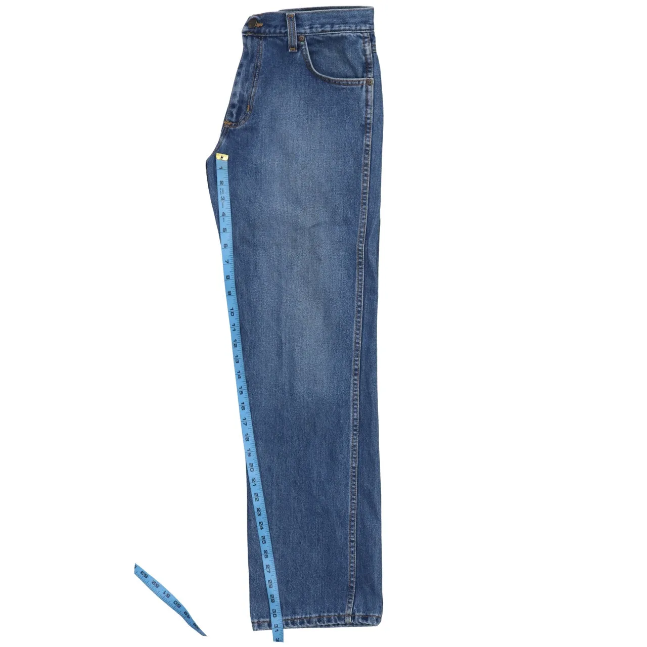 Wrangler 90's Lightwash Straight Leg Baggy Jeans / Pants 32 Blue sold by Vintage Club product image thumbnail 5