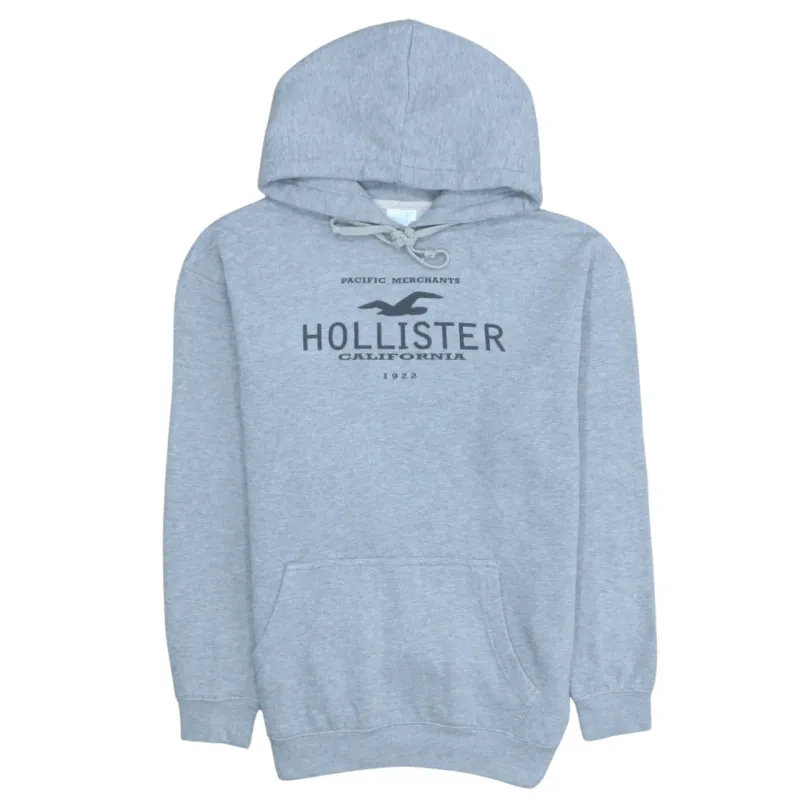 Hollister 90's Spellout Pullover Hoodie Small Grey made by Hollister