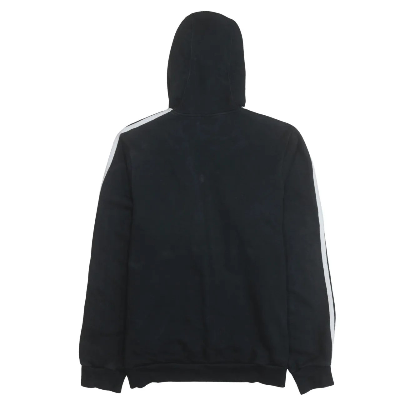 Adidas 90's Striped Sleeve Full Zip Up Hoodie Medium Black sold by Vintage Club product image thumbnail 2