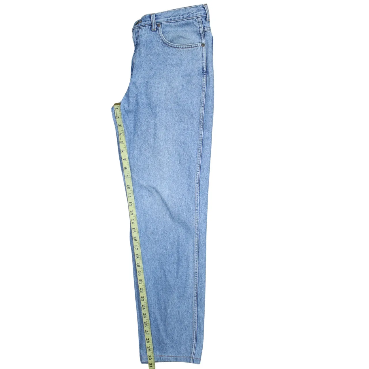 Wrangler 90's Lightwash Straight Leg Baggy Jeans / Pants 32 Blue sold by Vintage Club product image thumbnail 5