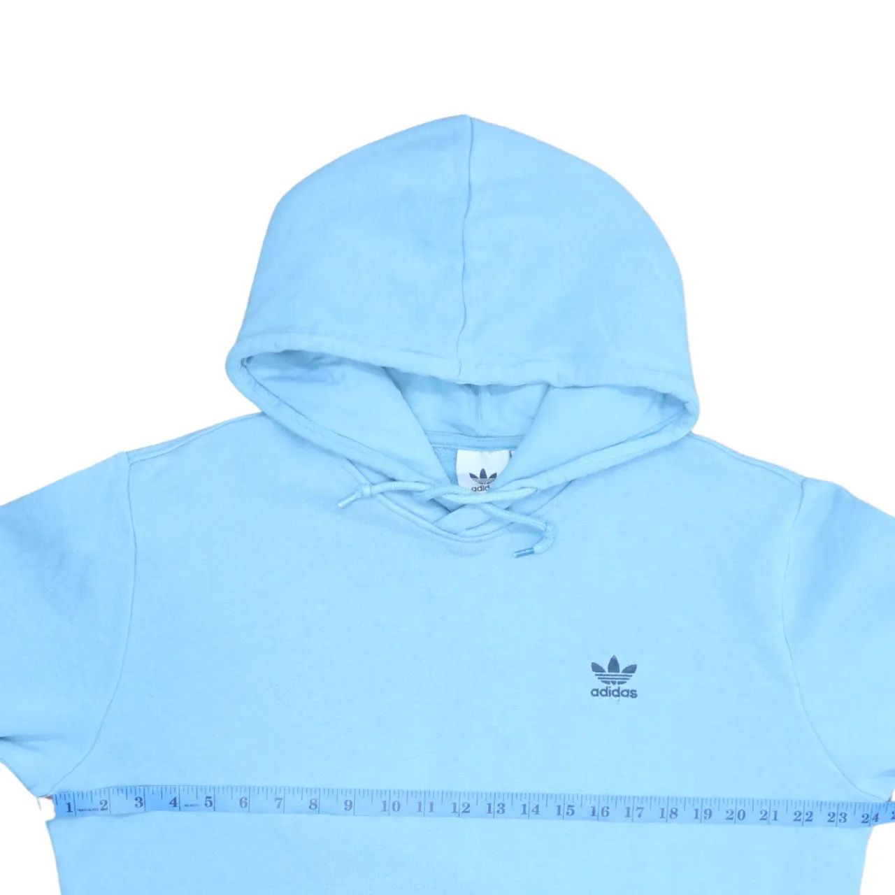 Adidas 90's Drawstring Pockets Pullover Hoodie Large Blue sold by Vintage Club product image thumbnail 5