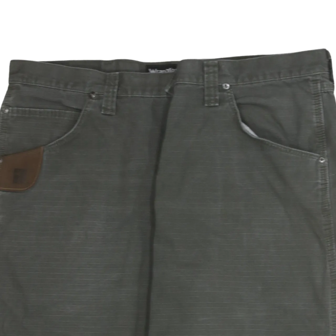 Wrangler 90's Flat Front Straight Leg Baggy Trousers / Pants 40 Khaki Green sold by Vintage Club product image thumbnail 3