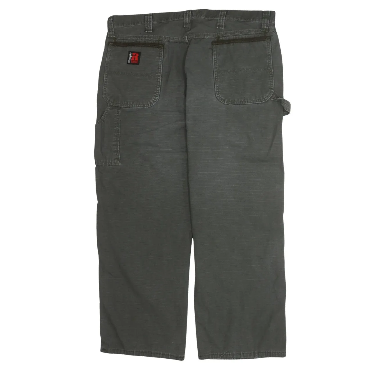 Wrangler 90's Flat Front Straight Leg Baggy Trousers / Pants 40 Khaki Green sold by Vintage Club