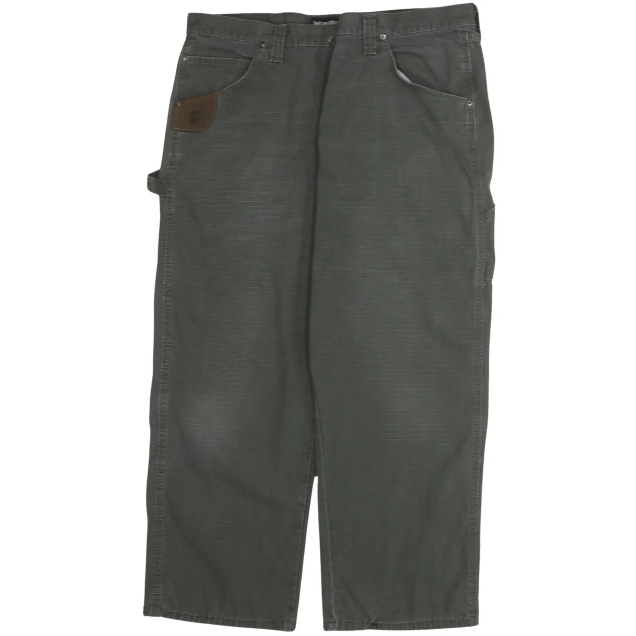Wrangler 90's Flat Front Straight Leg Baggy Trousers / Pants 40 Khaki Green sold by Vintage Club product image thumbnail 2