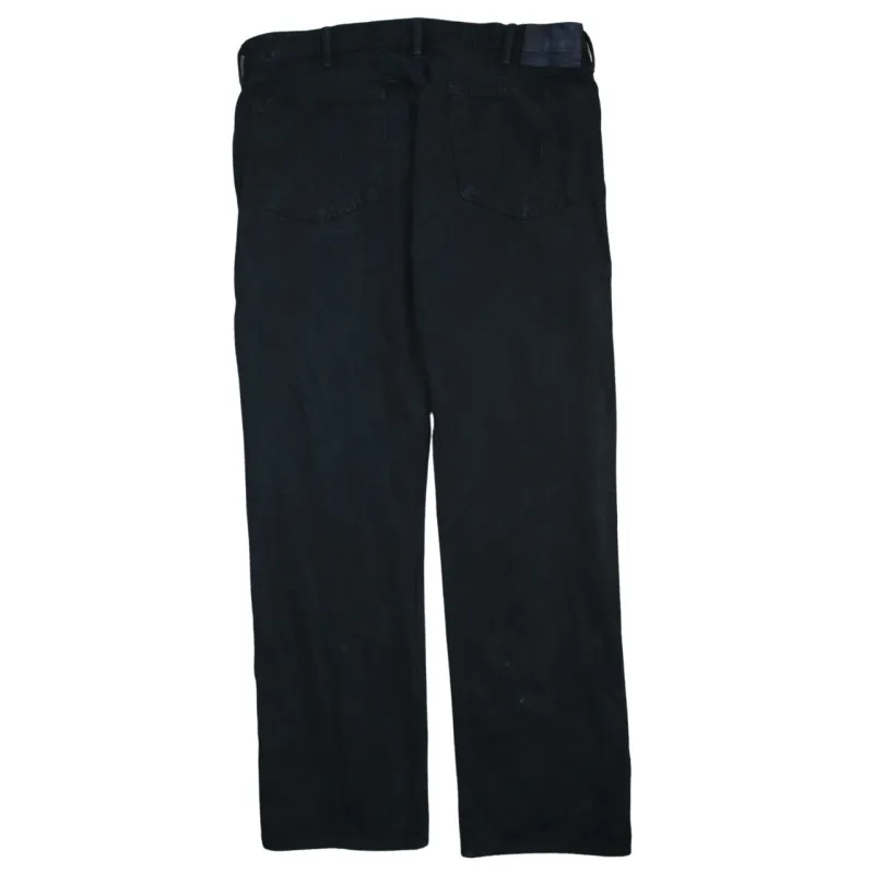 Polo Ralph Lauren 90's Lightweight Straight Leg Baggy Trousers / Pants 38 Black made by Polo by Ralph Lauren