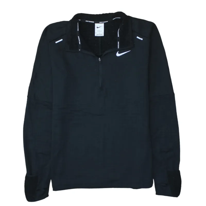 Nike 90's Swoosh Quarter Zip Sweatshirt Medium Black sold by Vintage Club