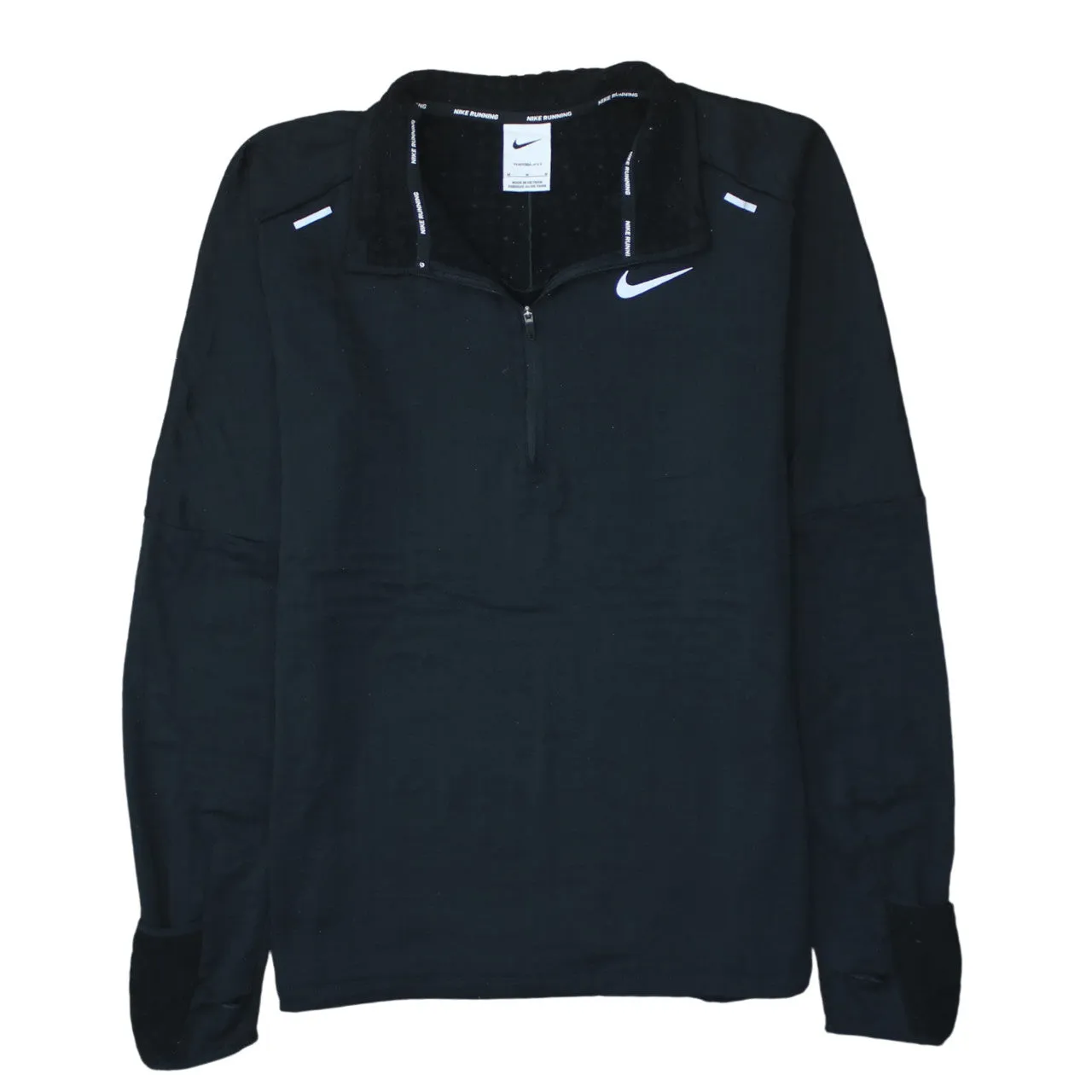 Nike 90's Swoosh Quarter Zip Sweatshirt Medium Black sold by Vintage Club