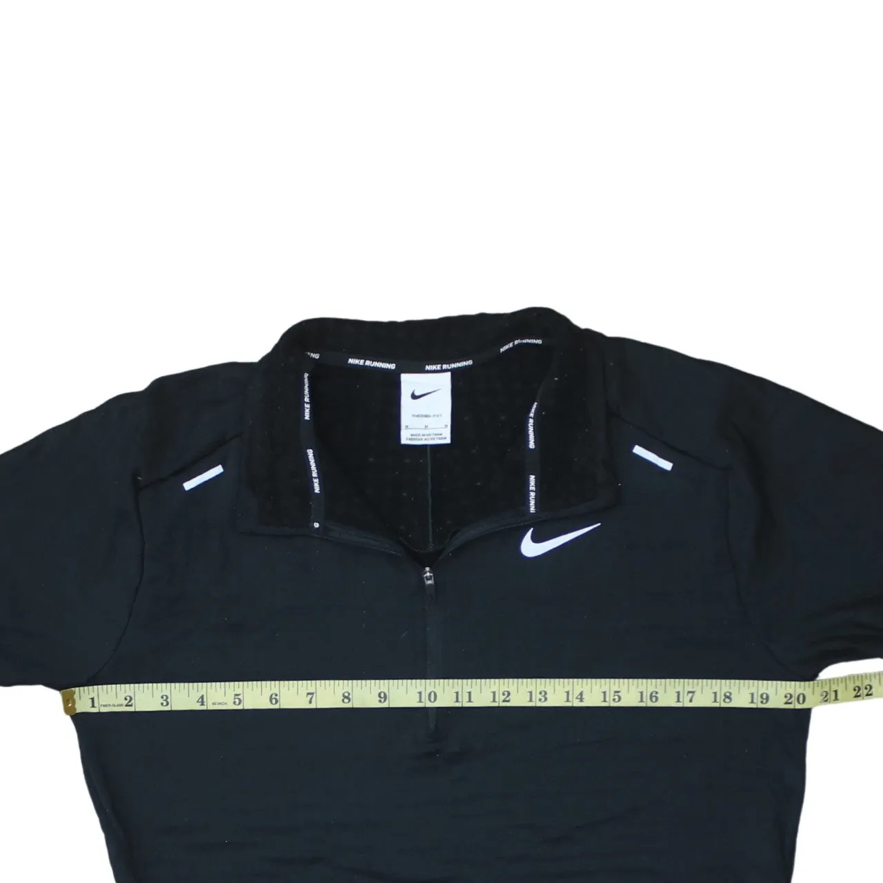 Nike 90's Swoosh Quarter Zip Sweatshirt Medium Black sold by Vintage Club product image thumbnail 5