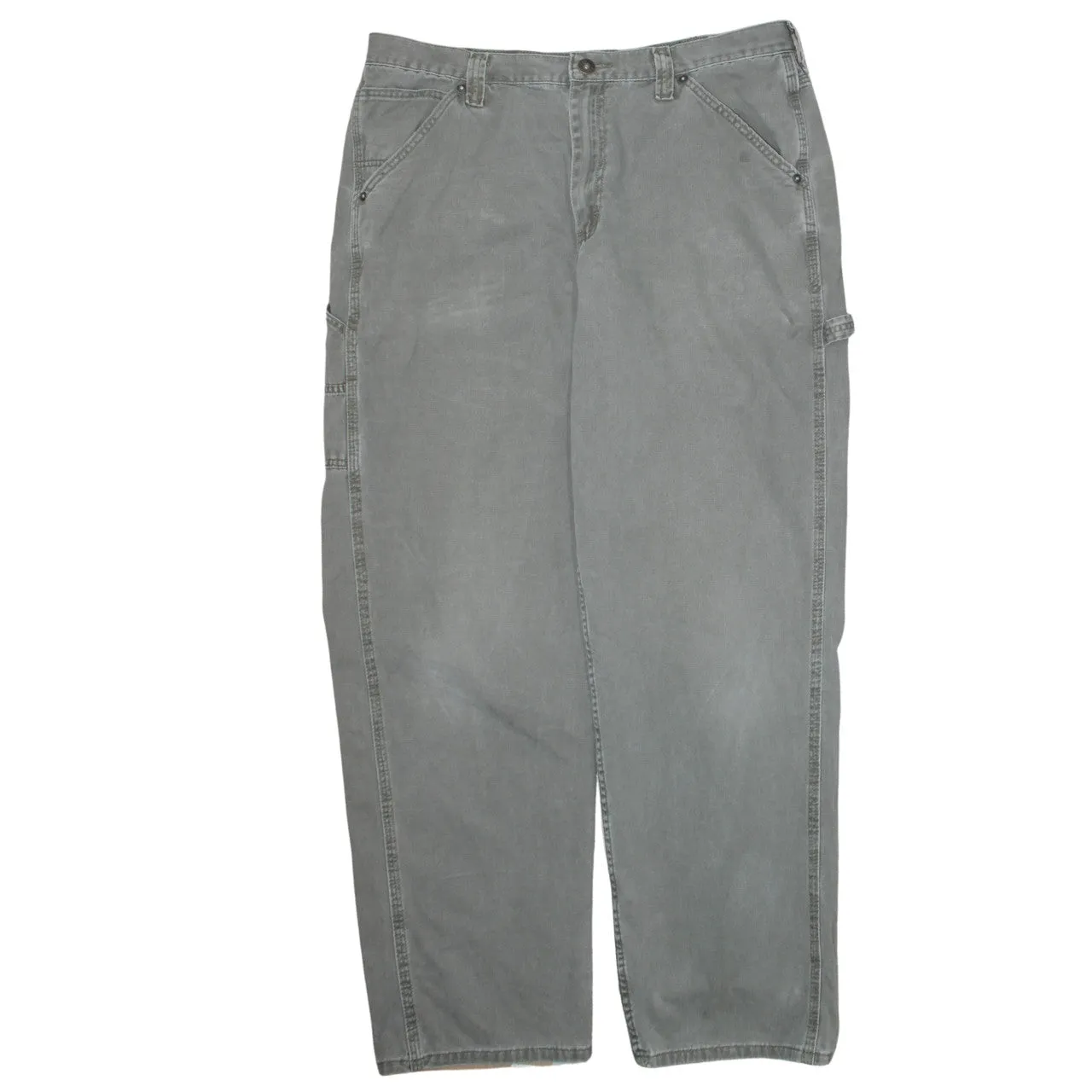 Lee 90's Drawstring Pockets Straight Leg Baggy Jeans / Pants 38 Beige Cream sold by Vintage Club product image thumbnail 2